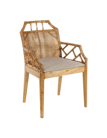 SILLA NATURAL MADERA MINDI SALÓN 59 X 61 X 88 CM