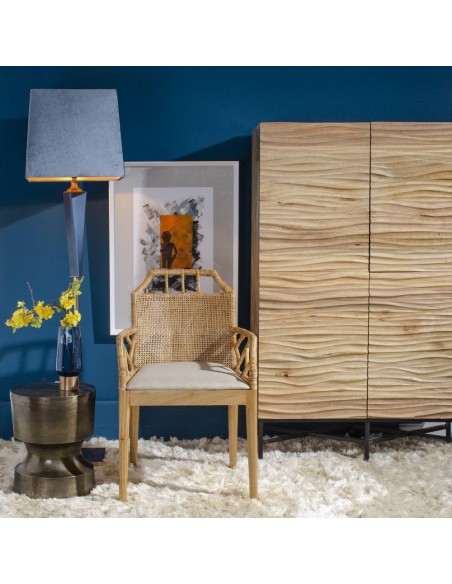 SILLA NATURAL MADERA MINDI SALÓN 59 X 61 X 88 CM