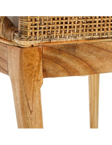 SILLA NATURAL MADERA MINDI SALÓN 59 X 61 X 88 CM