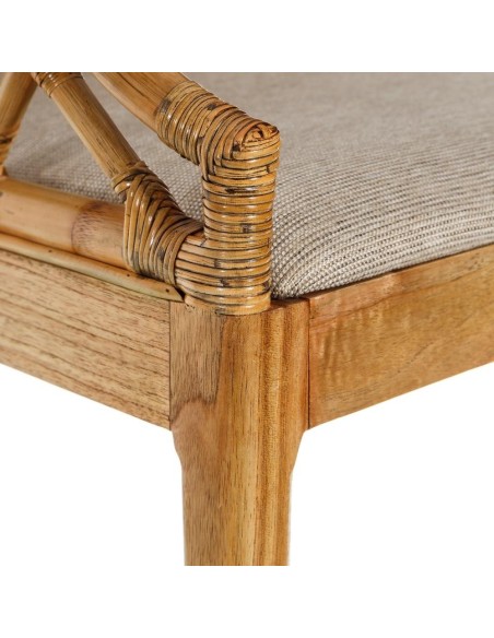 SILLA NATURAL MADERA MINDI SALÓN 59 X 61 X 88 CM
