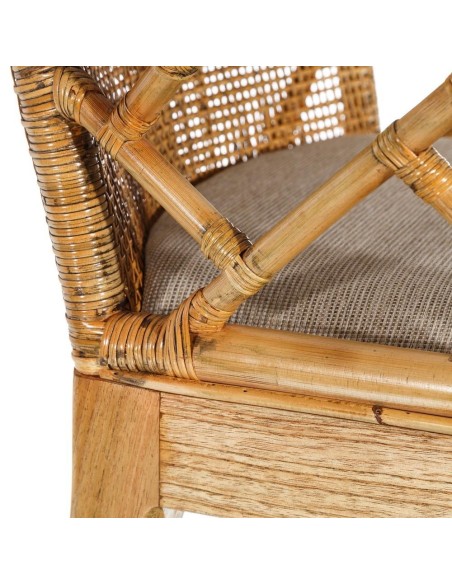 SILLA NATURAL MADERA MINDI SALÓN 59 X 61 X 88 CM