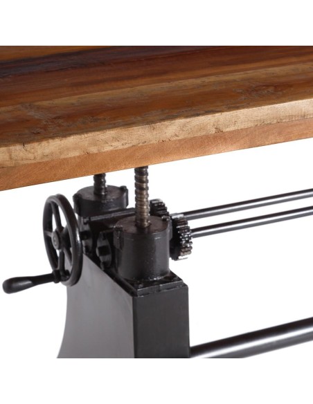 MESA COMEDOR NATURAL-NEGRO 220 X 100 X 75 CM