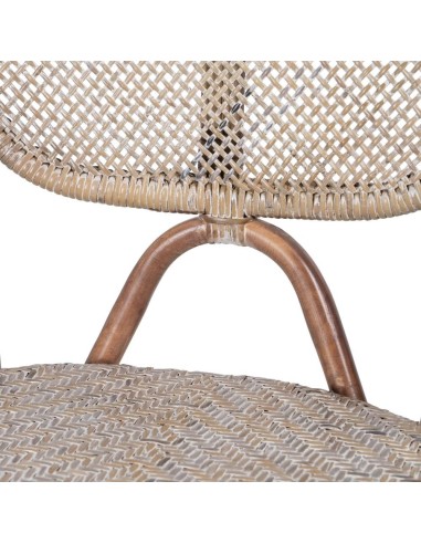 SILLA BEIGE-MARRÓN RATÁN 47 X 48 X 98,50 CM