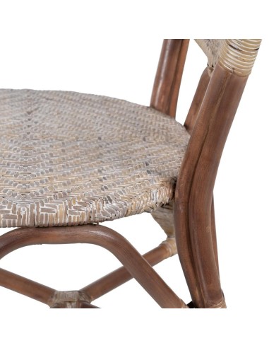 SILLA BEIGE-MARRÓN RATÁN 47 X 48 X 98,50 CM