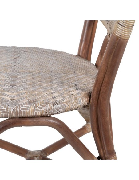 SILLA BEIGE-MARRÓN RATÁN 47 X 48 X 98,50 CM