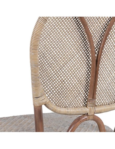 SILLA BEIGE-MARRÓN RATÁN 47 X 48 X 98,50 CM