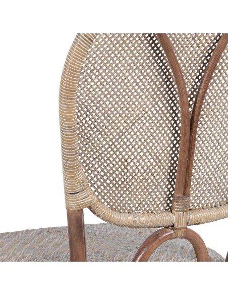 SILLA BEIGE-MARRÓN RATÁN 47 X 48 X 98,50 CM
