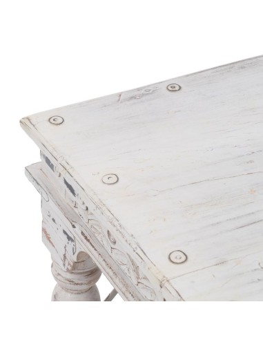 MESA CENTRO BLANCO ROZADO MADERA MANGO 177 X...