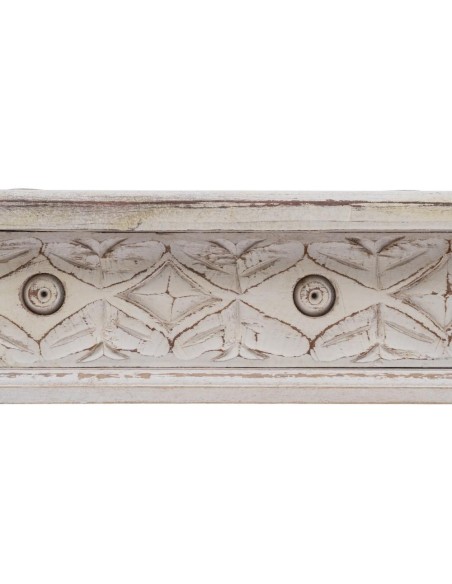 MESA CENTRO BLANCO ROZADO MADERA MANGO 177 X 100 X 50 CM