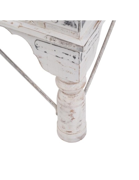 MESA CENTRO BLANCO ROZADO MADERA MANGO 177 X 100 X 50 CM