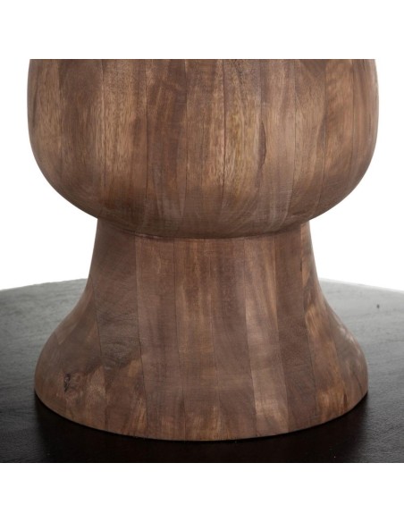 MESA COMEDOR NATURAL-NEGRO 140 X 140 X 75 CM