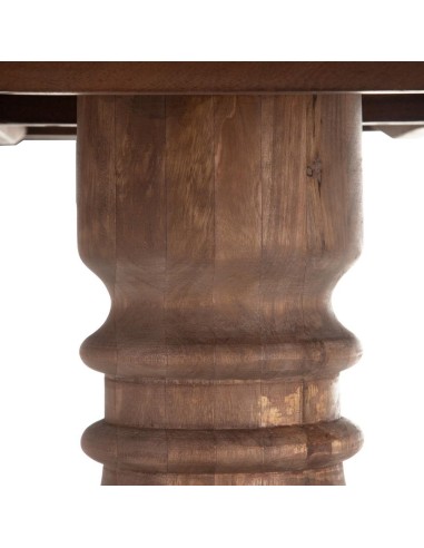 MESA COMEDOR NATURAL-NEGRO 140 X 140 X 75 CM