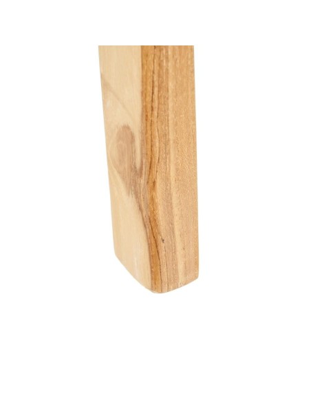 SILLA BEIGE MADERA TECA-PIEL 50 X 56 X 87 CM