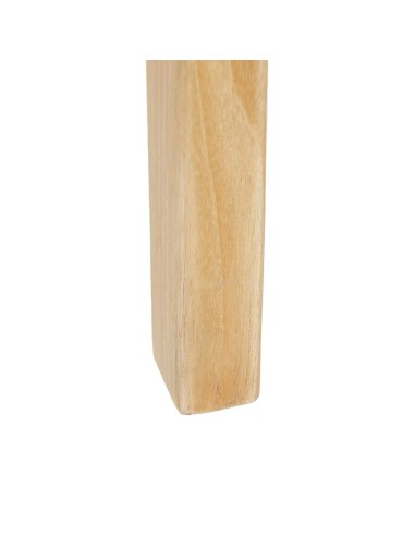 TABURETE BEIGE MADERA TECA-PIEL 45 X 57 X 95 CM