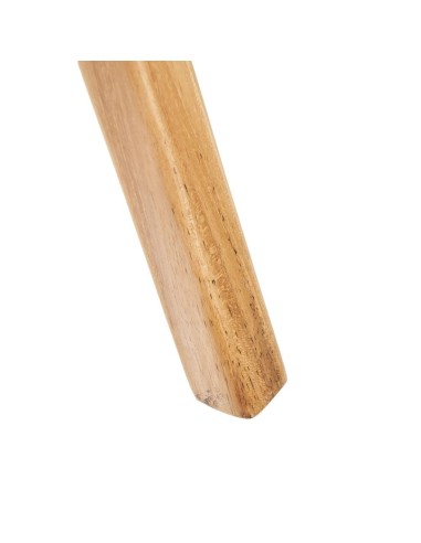 BUTACA BEIGE MADERA TECA-PIEL 74 X 78 X 75 CM