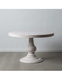 MESA COMEDOR BLANCO ROZADO 120 X 120 X 76 CM