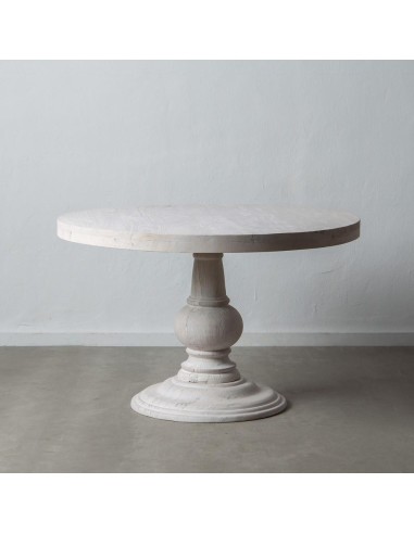 MESA COMEDOR BLANCO ROZADO 120 X 120 X 76 CM