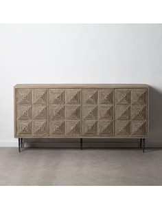 APARADOR NATURAL MADERA-HIERRO SALÓN 185 X 48,50 X 92,50 CM