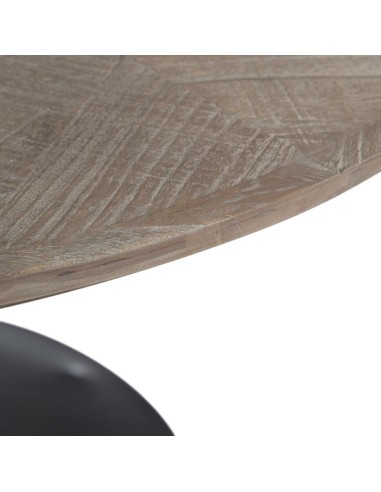 MESA CENTRO NEGRO MADERA-HIERRO SALÓN 80 X 80 X...