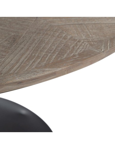 MESA CENTRO NEGRO MADERA-HIERRO SALÓN 80 X 80 X 43,50 CM