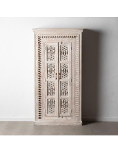 ARMARIO BLANCO ROZADO MADERA DE MANGO 100 X 40 X 180 CM