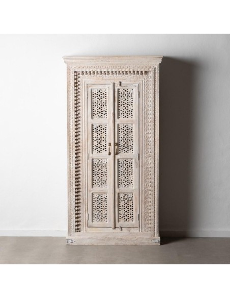 ARMARIO BLANCO ROZADO MADERA DE MANGO 100 X 40 X 180 CM