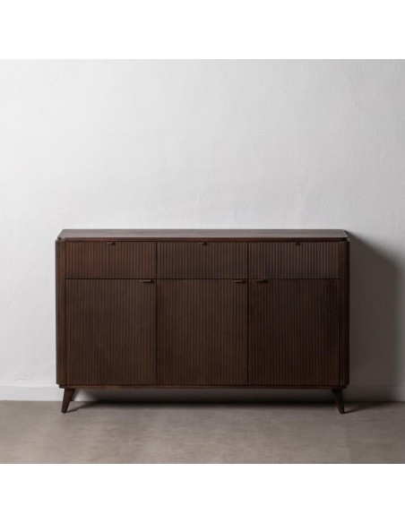 APARADOR MARRÓN OSCURO MADERA MINDI 140,50 X 35,50 X 85 CM