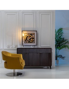 APARADOR MARRÓN OSCURO MADERA MINDI 140,50 X 35,50 X 85 CM 2