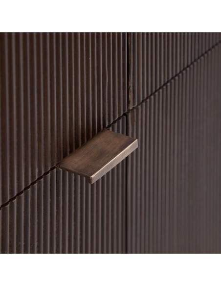 APARADOR MARRÓN OSCURO MADERA MINDI 140,50 X 35,50 X 85 CM