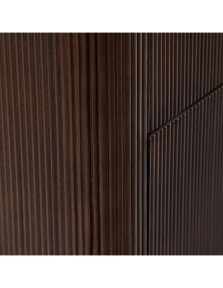APARADOR MARRÓN OSCURO MADERA MINDI 140,50 X 35,50 X 85 CM
