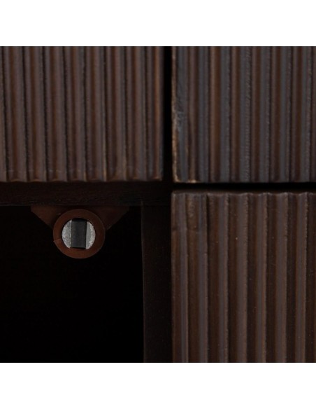 APARADOR MARRÓN OSCURO MADERA MINDI 140,50 X 35,50 X 85 CM