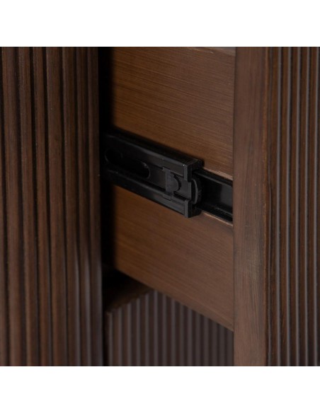 APARADOR MARRÓN OSCURO MADERA MINDI 140,50 X 35,50 X 85 CM