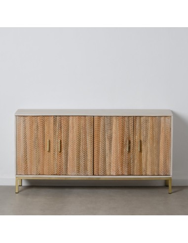 APARADOR NATURAL-CREMA MADERA / METAL 152 X 40,50 X 77 CM