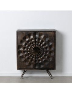 ARMARIO MARRÓN MADERA / METAL SALÓN 89 X 40 X 110 CM