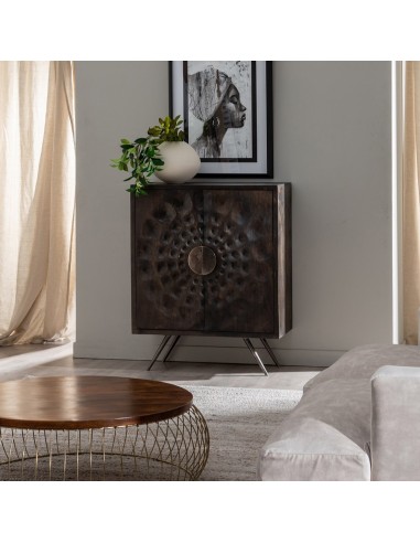 ARMARIO MARRÓN MADERA / METAL SALÓN 89 X 40 X...