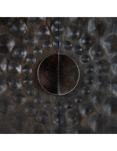 ARMARIO MARRÓN MADERA / METAL SALÓN 89 X 40 X 110 CM