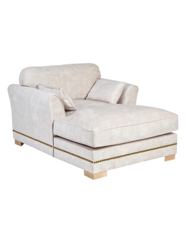 SOFÁ CHAISE LONGUE BEIGE TEJIDO SALÓN 114 X 155...