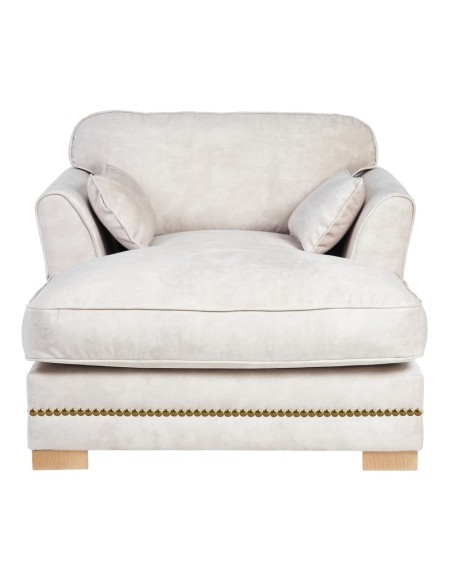 SOFÁ CHAISE LONGUE BEIGE TEJIDO SALÓN 114 X 155 X 92 CM
