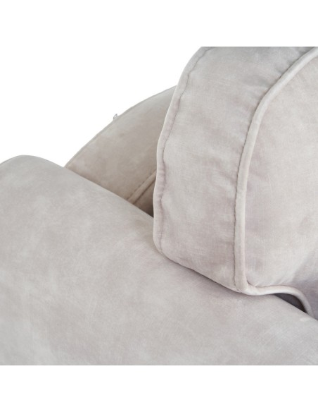 SOFÁ CHAISE LONGUE BEIGE TEJIDO SALÓN 114 X 155 X 92 CM