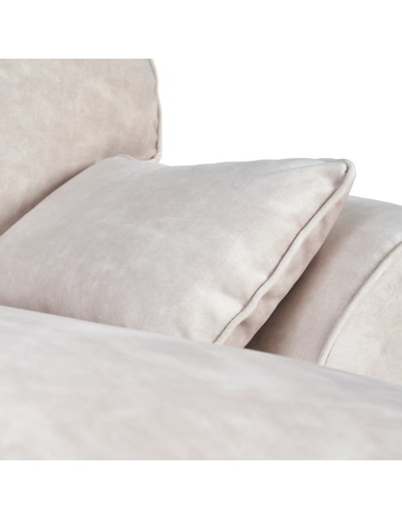 SOFÁ CHAISE LONGUE BEIGE TEJIDO SALÓN 114 X 155 X 92 CM
