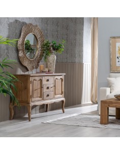 APARADOR MARRÓN MADERA DE PINO SALÓN 155 X 50 X 93 CM 2