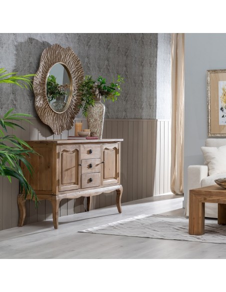 APARADOR MARRÓN MADERA DE PINO SALÓN 155 X 50 X 93 CM