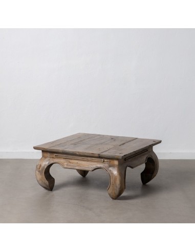 MESA CENTRO NATURAL MADERA SALÓN 80 X 80 X 38 CM