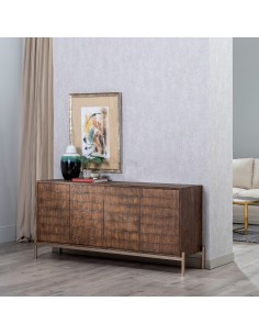 APARADOR MARRÓN MADERA-HIERRO SALÓN 179,50 X 45 X 84,50 CM 2