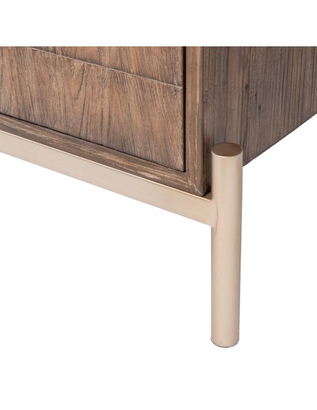 APARADOR MARRÓN MADERA-HIERRO SALÓN 179,50 X 45 X 84,50 CM