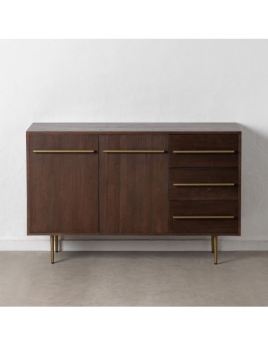 APARADOR MARRÓN MADERA-HIERRO SALÓN 130 X 45 X 83,20 CM