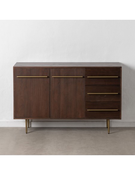 APARADOR MARRÓN MADERA-HIERRO SALÓN 130 X 45 X 83,20 CM