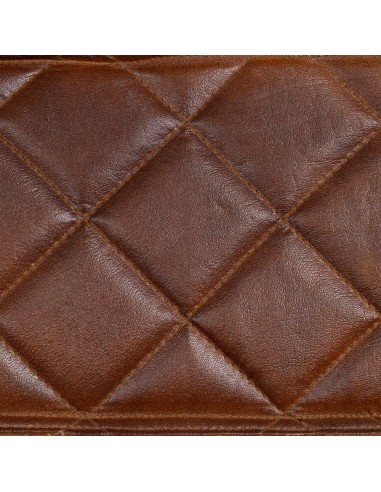 SILLA MARRÓN METAL / PIEL SALÓN 76 X 75 X 89 CM