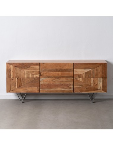 APARADOR NATURAL MADERA-HIERRO SALÓN 175 X 45 X 74 CM