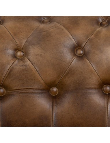 SOFÁ 2 PLAZAS MARRÓN PIEL SALÓN 153 X 83 X 76 CM